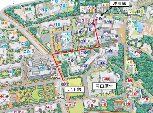 分子機能化学研究室へのアクセスマップ